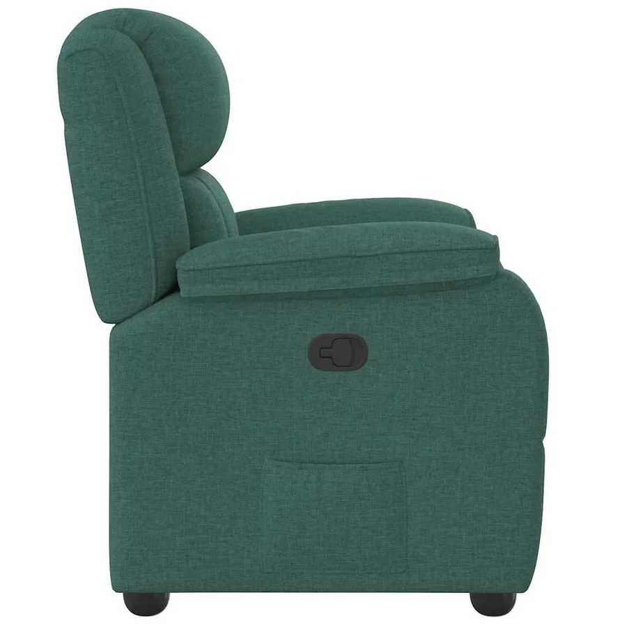 Fauteuil inclinable Vert foncé Tissu - 4