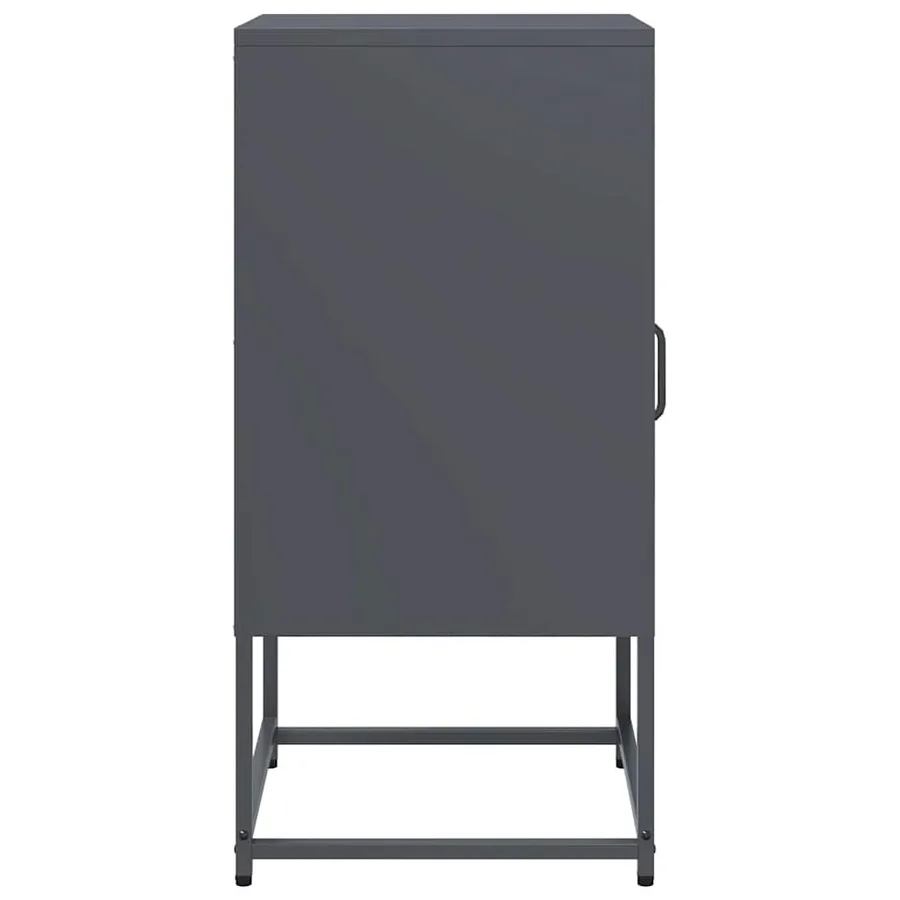 Table de chevet anthracite 36x39x78 cm acier laminé à froid - 7