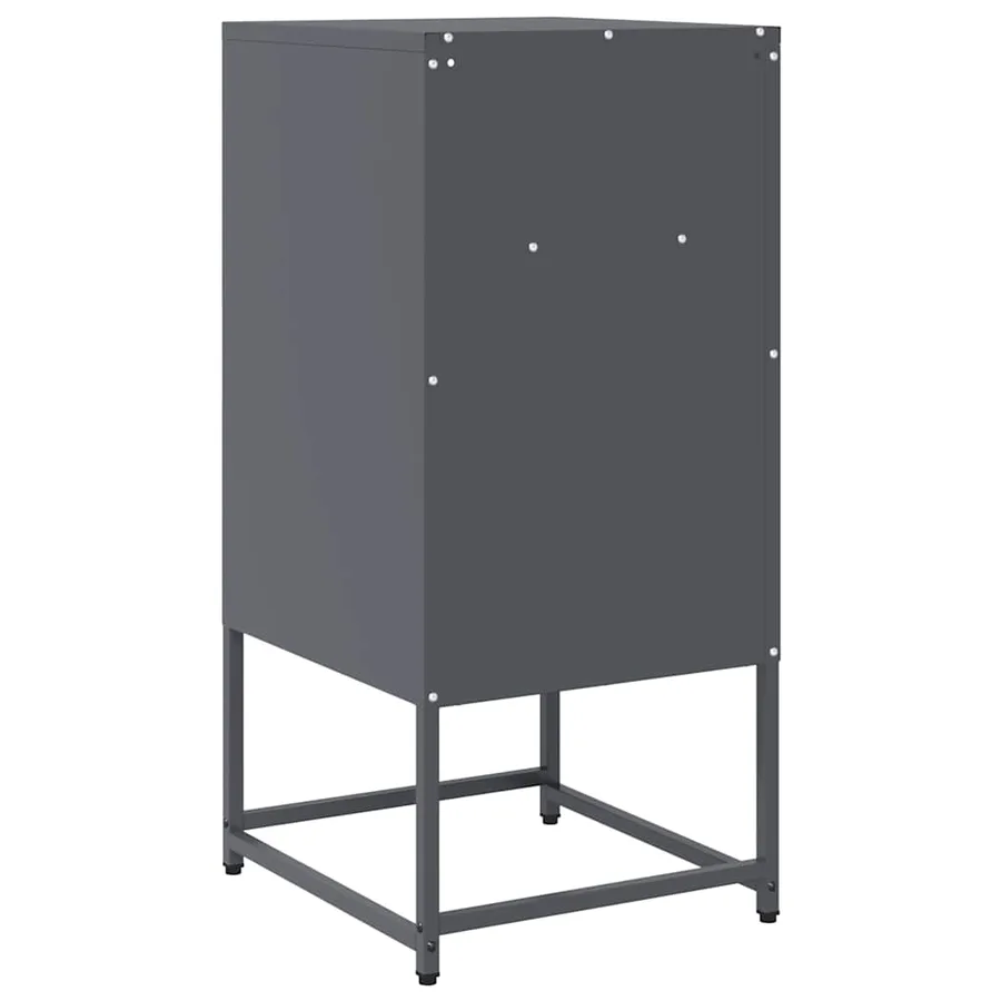 Table de chevet anthracite 36x39x78 cm acier laminé à froid - 8