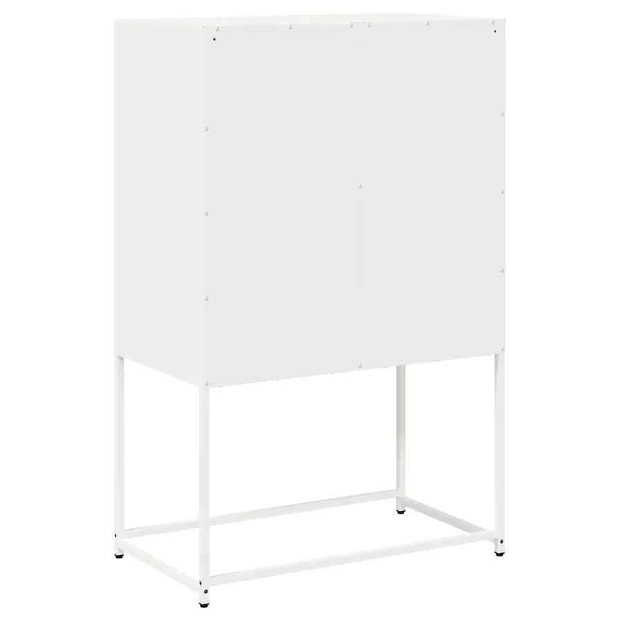 Buffet haut blanc 68x39x107 cm acier - 8