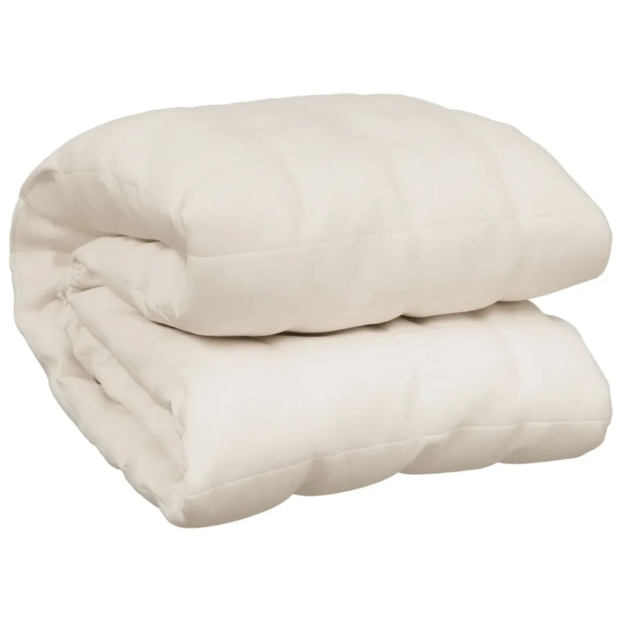 Couverture lestée Crème clair 140x200 cm 10 kg Tissu - 2