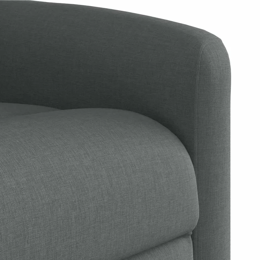 Fauteuil inclinable de massage électrique gris foncé tissu - 11
