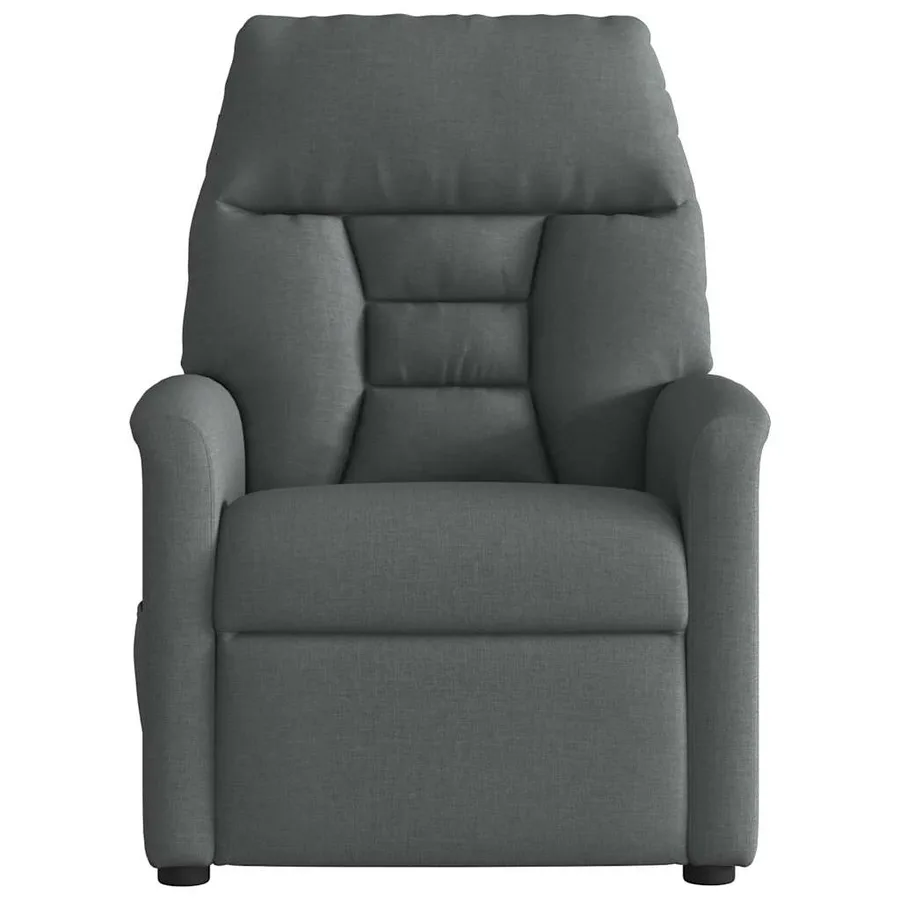 Fauteuil inclinable de massage électrique gris foncé tissu - 5