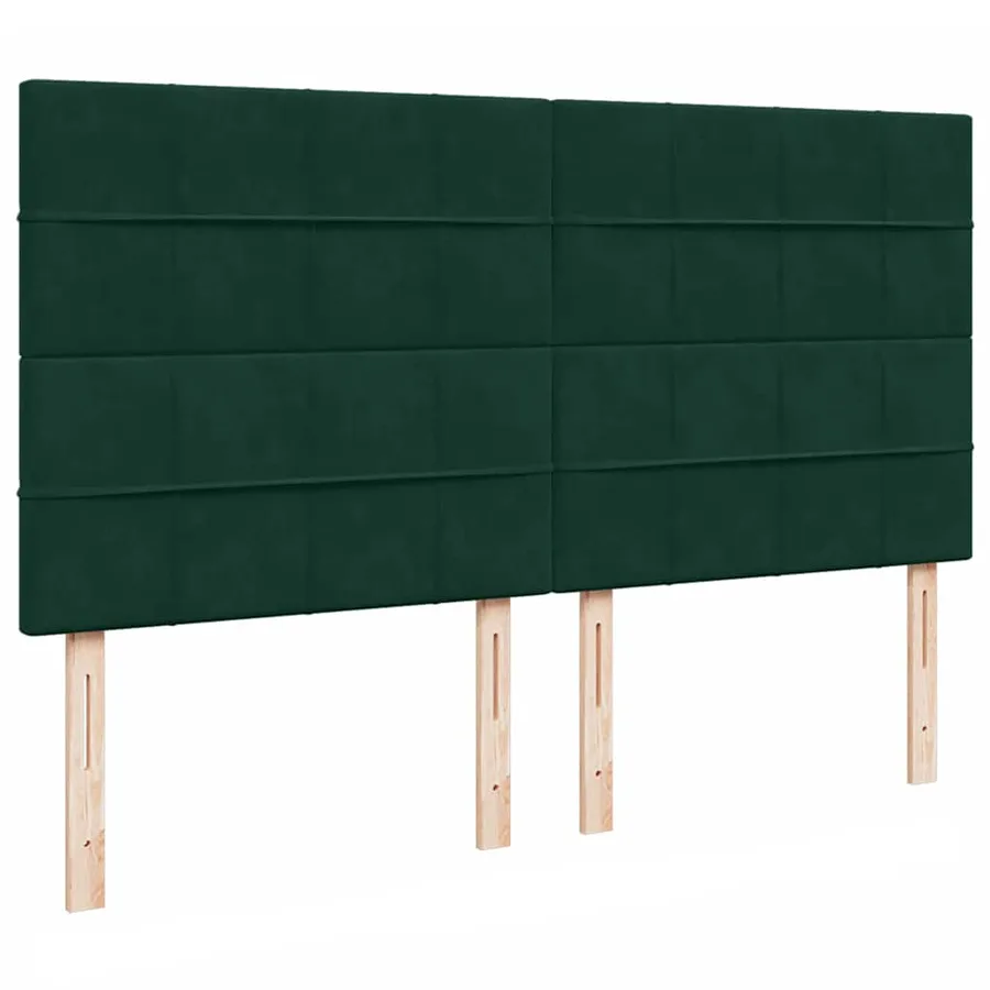 Cadre de lit ottoman avec matelas vert foncé 200x200 cm velours - 13