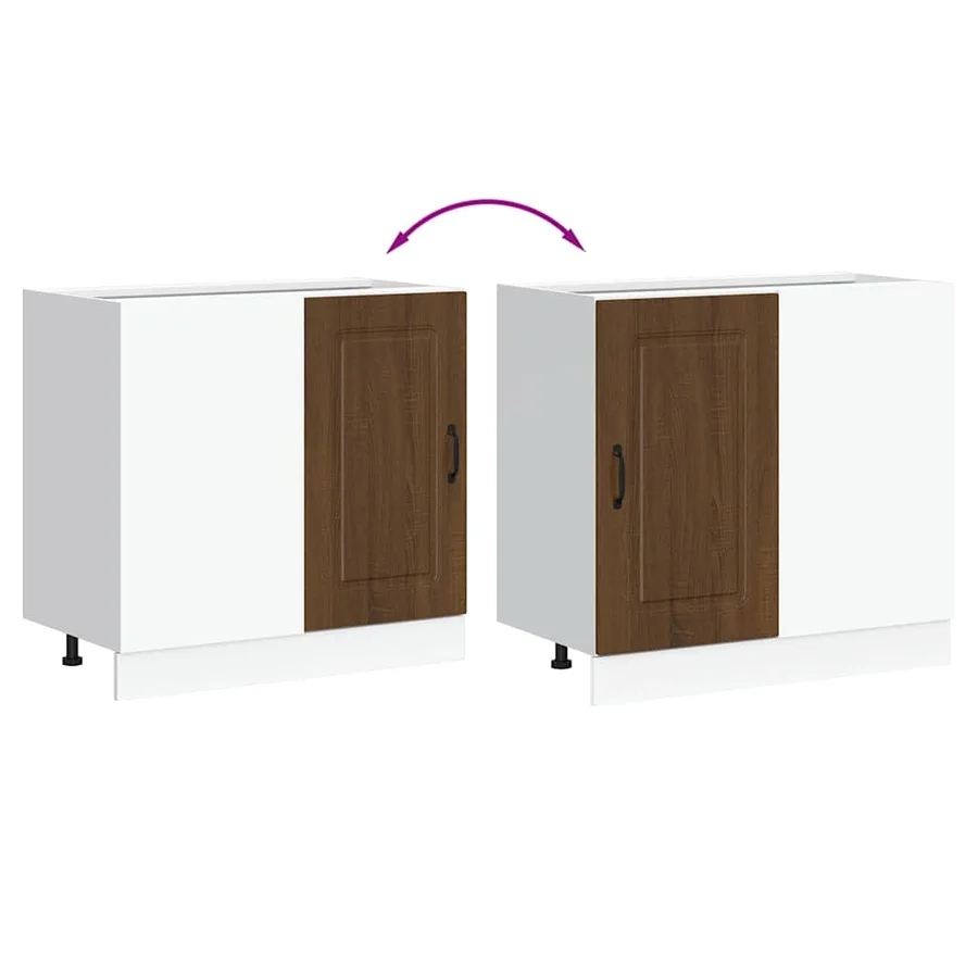 Armoire de cuisine Kalmar chêne marron bois d'ingénierie - 8