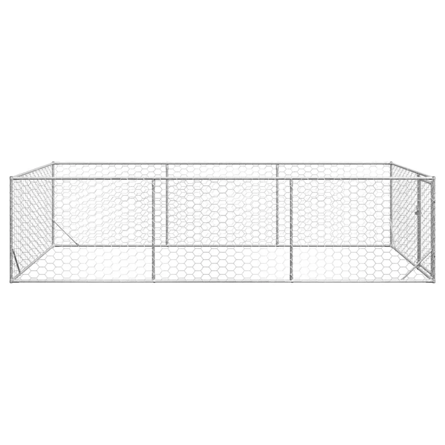 Niche d'extérieur pour chien avec porte, 2 x 4 x 1 m, acier galvanisé - 4