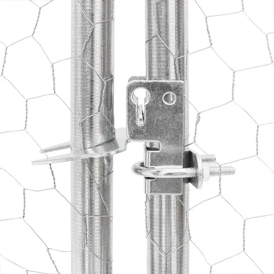 Niche d'extérieur pour chien avec porte, 2 x 4 x 1 m, acier galvanisé - 7