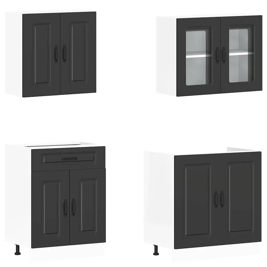 Ensemble d'armoires de cuisine 4 pcs Kalmar bois d'ingénierie - 4