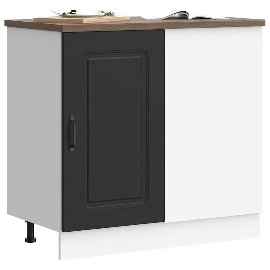 Meuble bas de cuisine « Kalmar » Bois d'ingénierie noir - 3