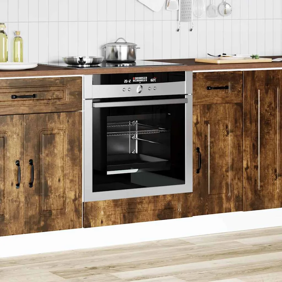 Armoire à four Kalmar chêne fumé bois d'ingénierie - 3