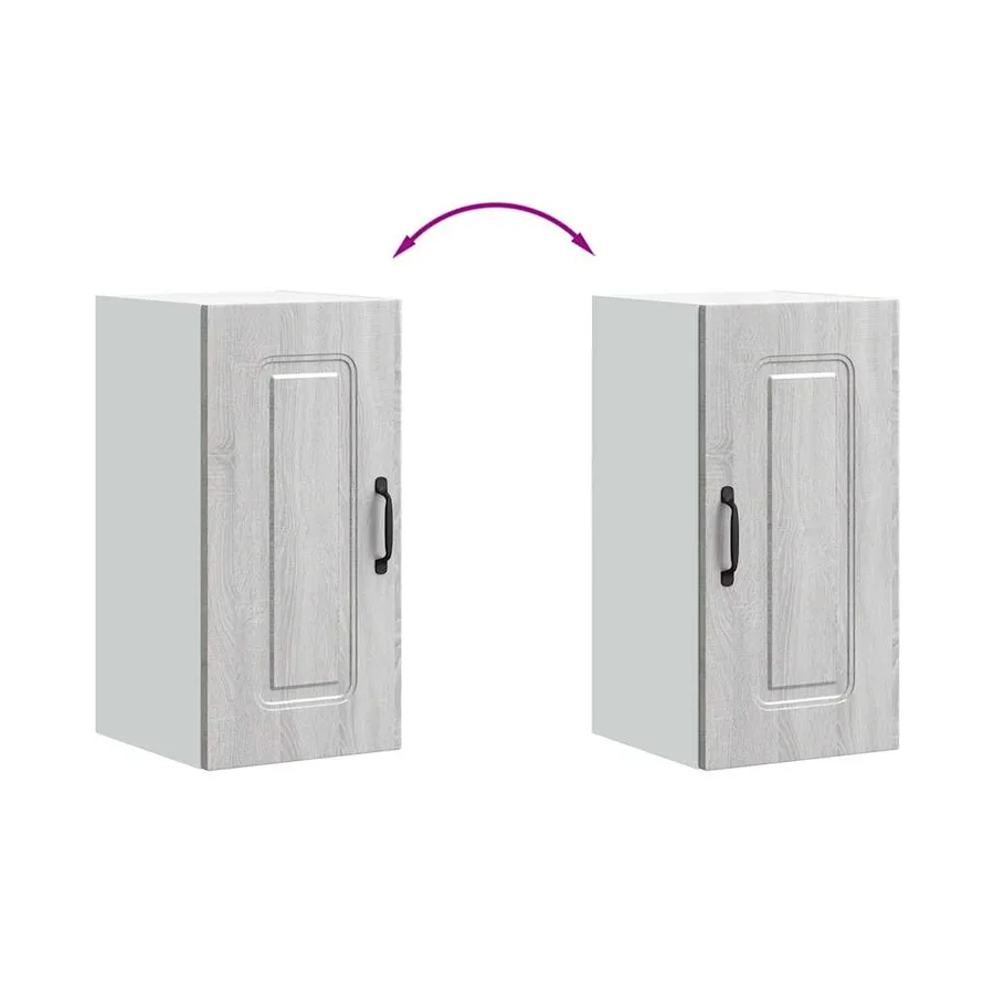 Armoire murale de cuisine Kalmar sonoma gris bois d'ingénierie - 8