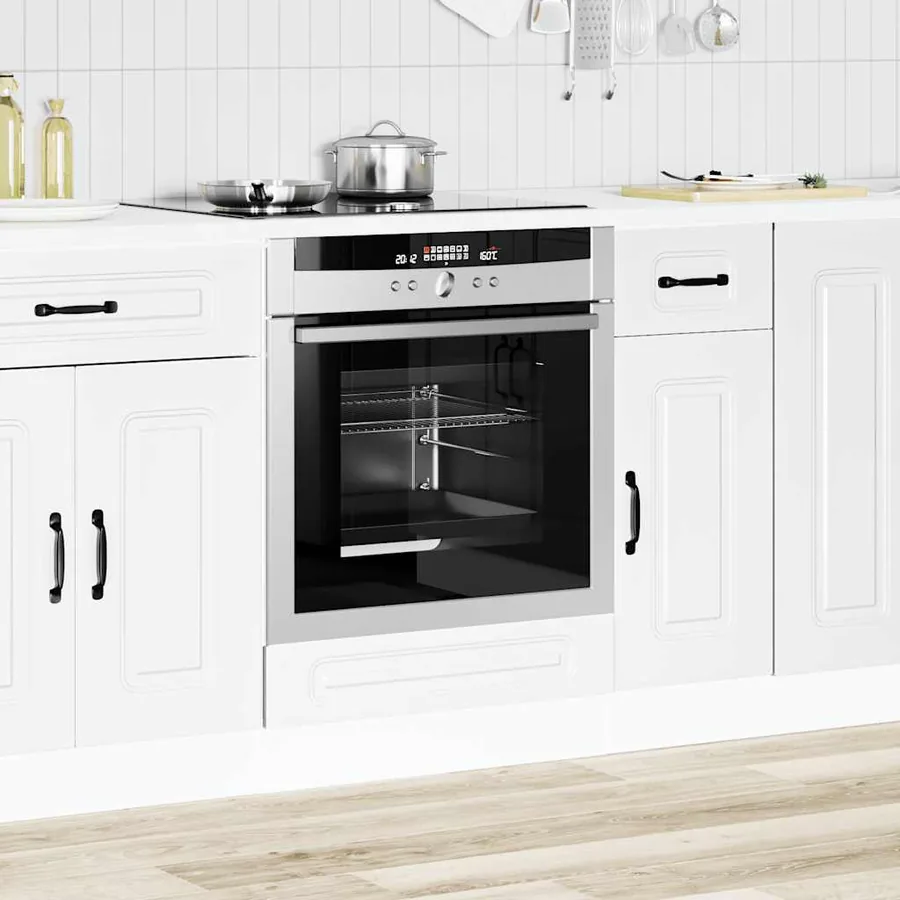 Armoire à four Kalmar blanc bois d'ingénierie