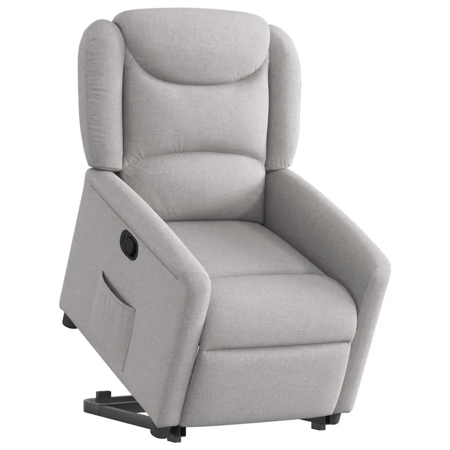 Fauteuil inclinable gris nuage tissu - 3