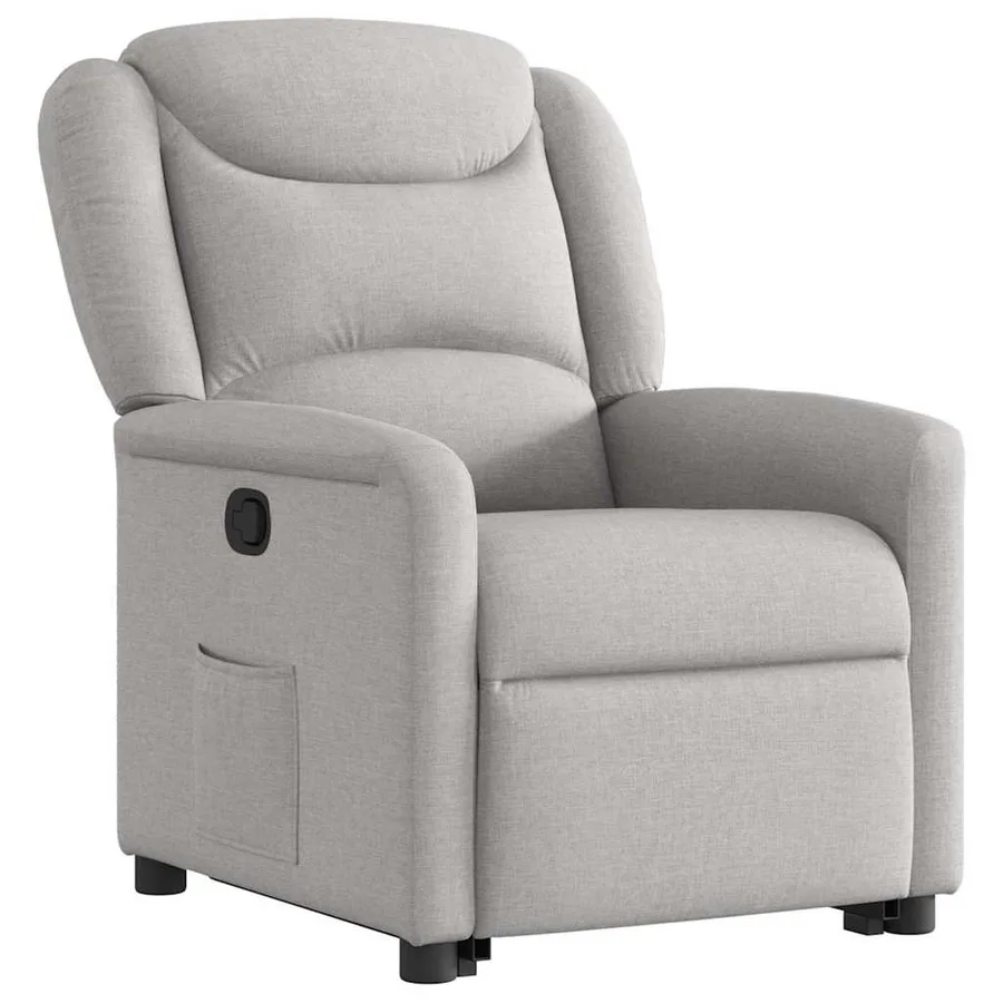 Fauteuil inclinable gris nuage tissu - 4