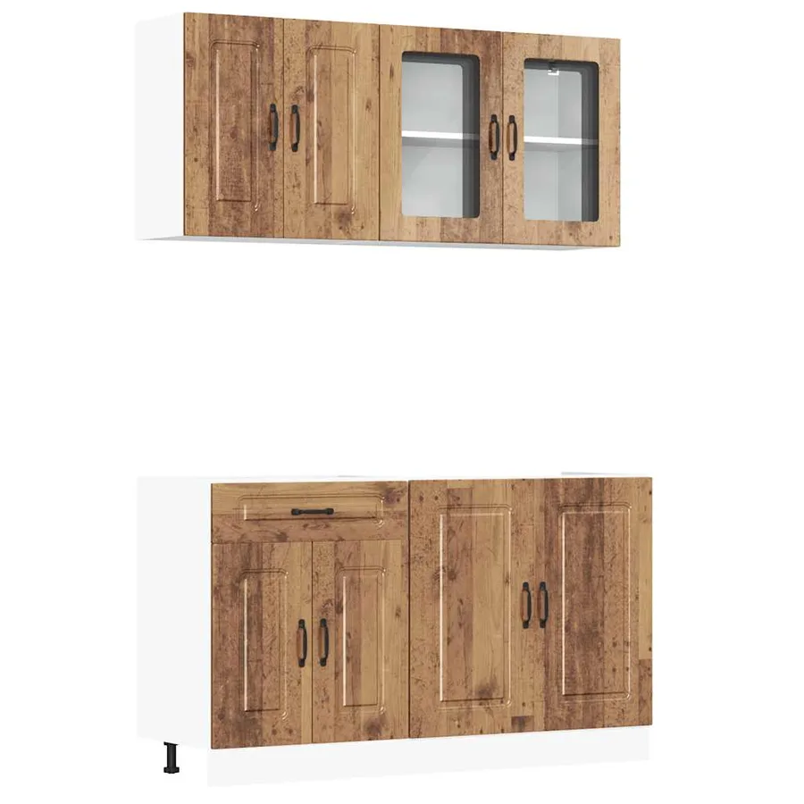 Ensemble d'armoires de cuisine 4 pcs Kalmar bois d'ingénierie - 2