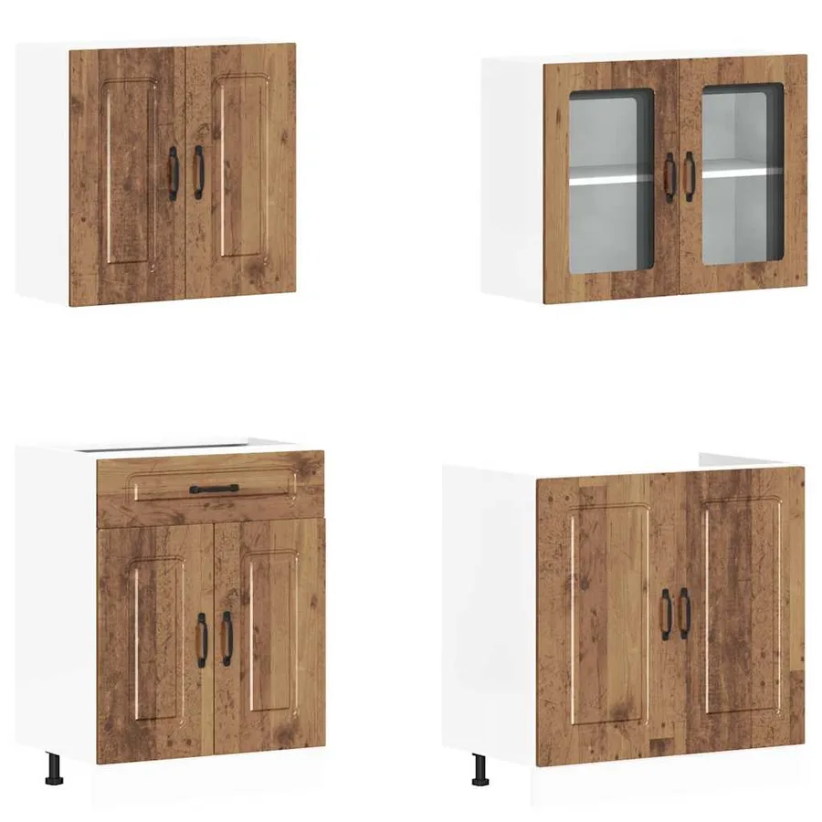 Ensemble d'armoires de cuisine 4 pcs Kalmar bois d'ingénierie - 4
