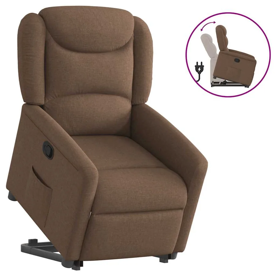 Fauteuil inclinable Marron Tissu