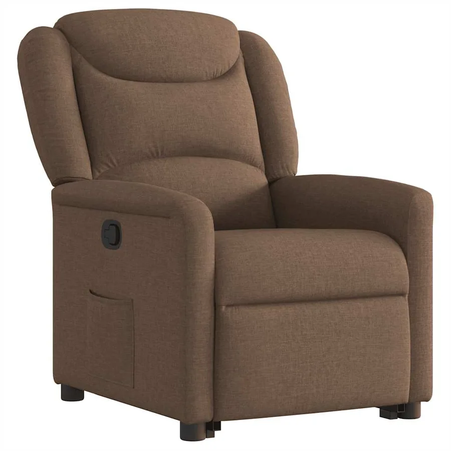 Fauteuil inclinable Marron Tissu - 4