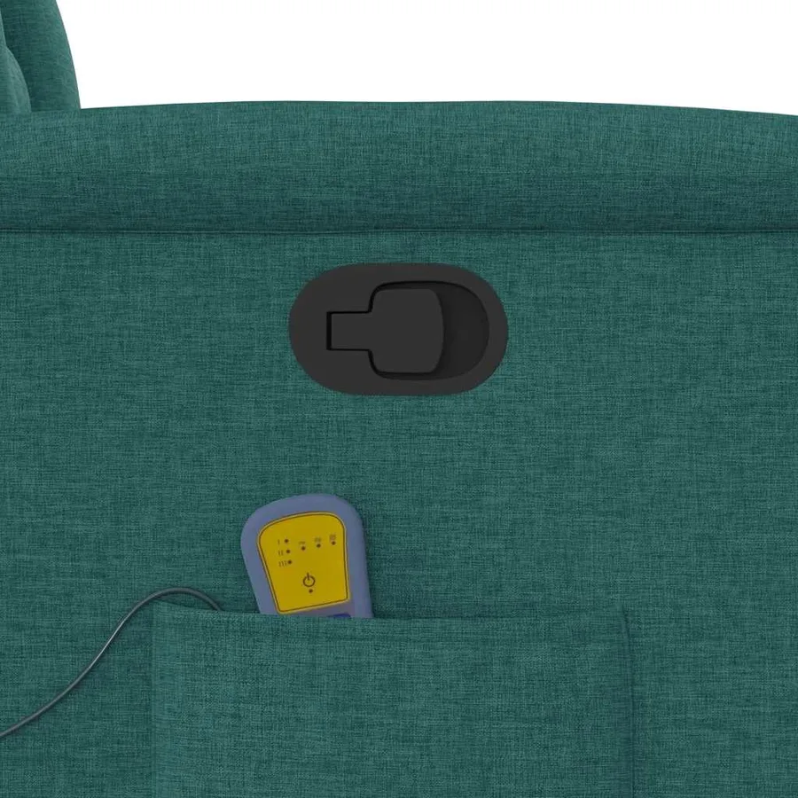 Fauteuil de massage inclinable Vert foncé Tissu - 10
