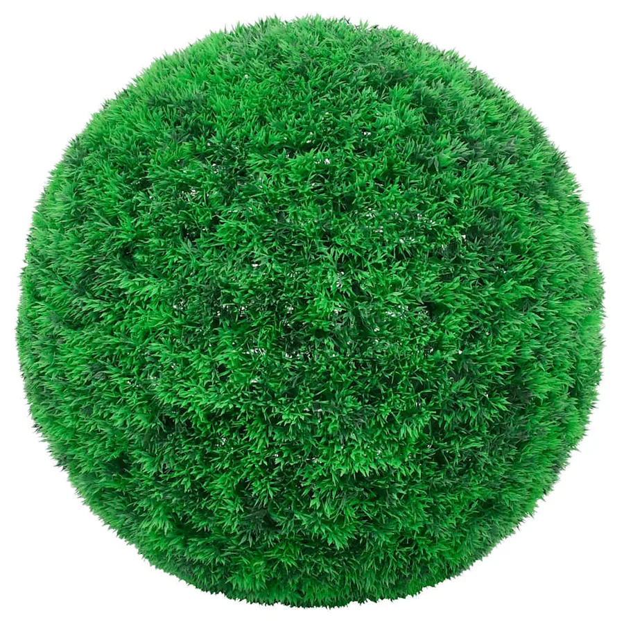 Boules de buis artificielles avec lumières LED 2 pcs vert 35 cm - 2
