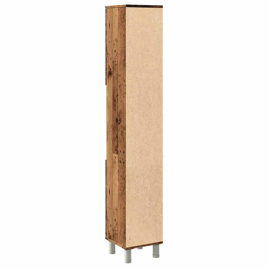 Armoire de salle de bain vieux bois 30x30x179cm bois ingénierie - 6