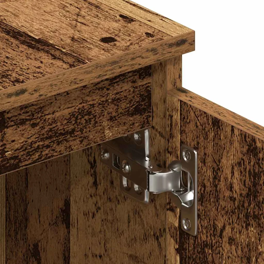 Meuble TV en bois ancien 140x40x36 cm bois d'ingénierie - 9
