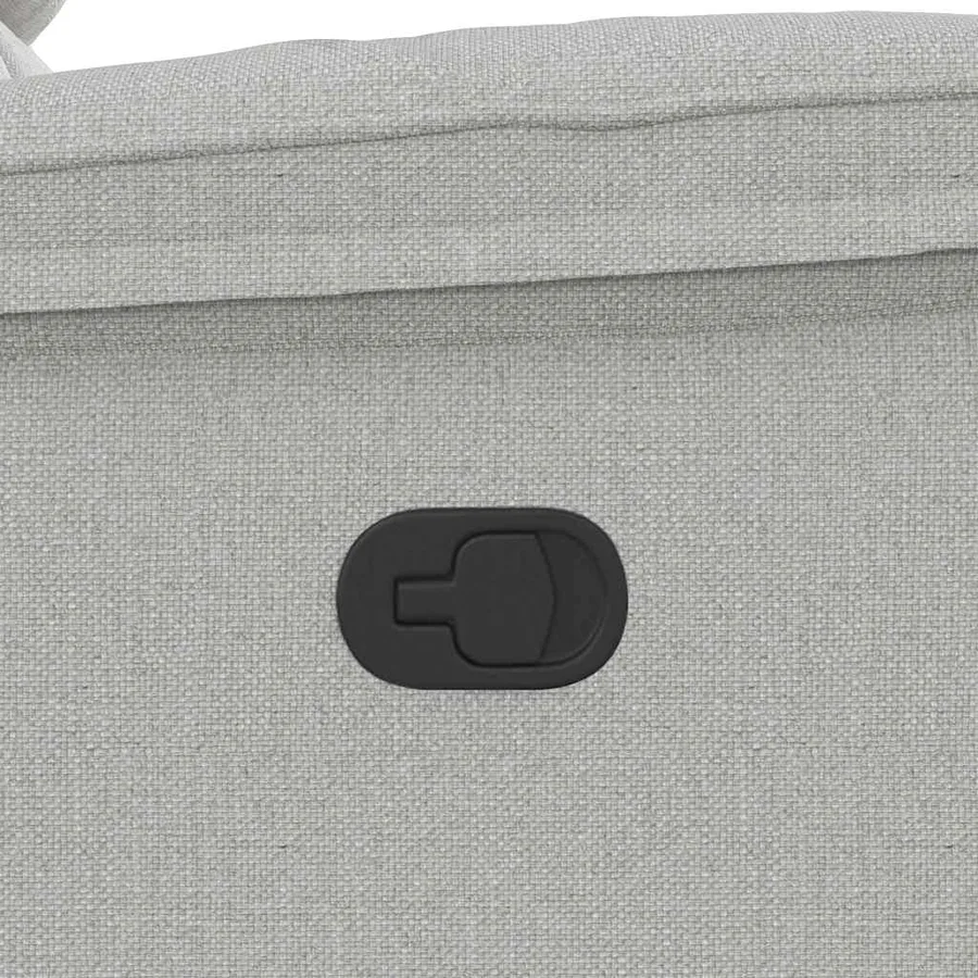 Fauteuil de massage inclinable gris nuage tissu - 10