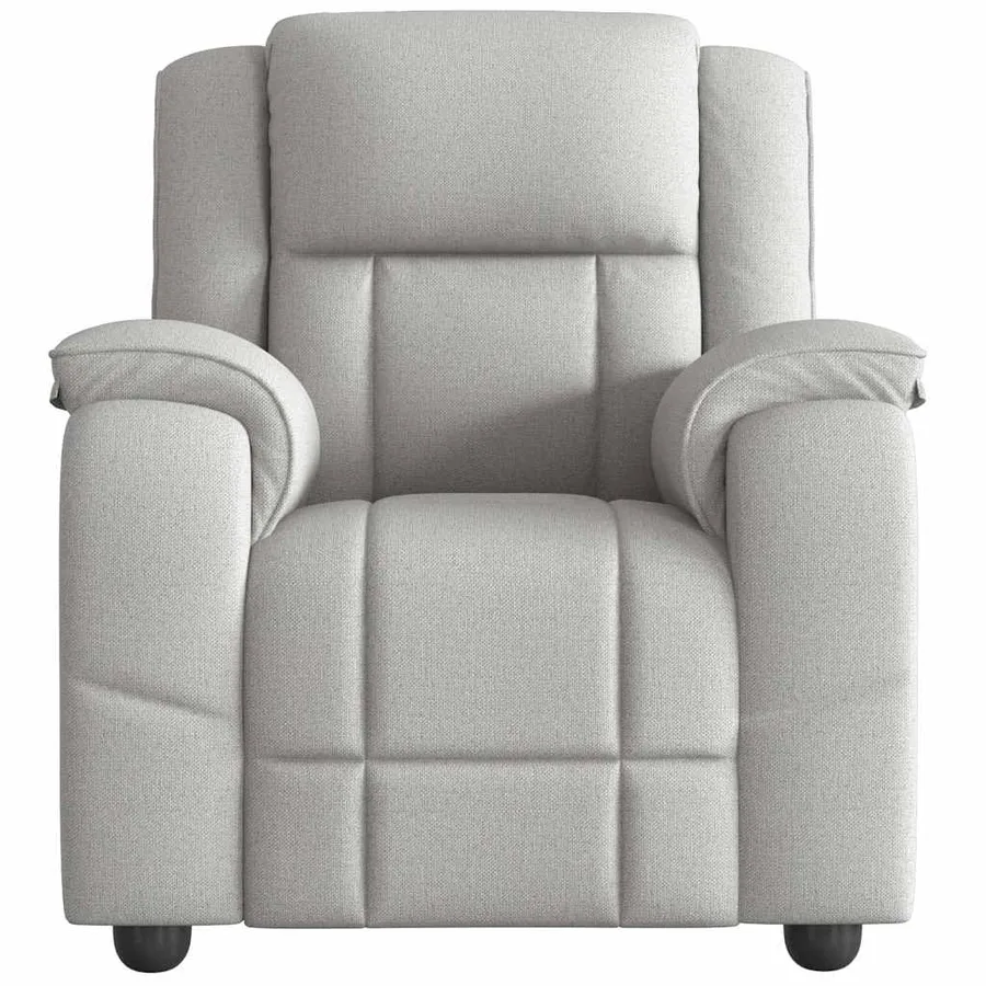 Fauteuil de massage inclinable gris nuage tissu - 3