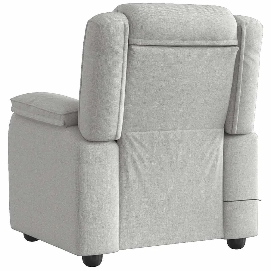 Fauteuil de massage inclinable gris nuage tissu - 5
