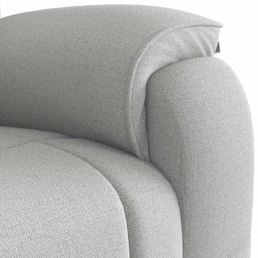 Fauteuil de massage inclinable gris nuage tissu - 9