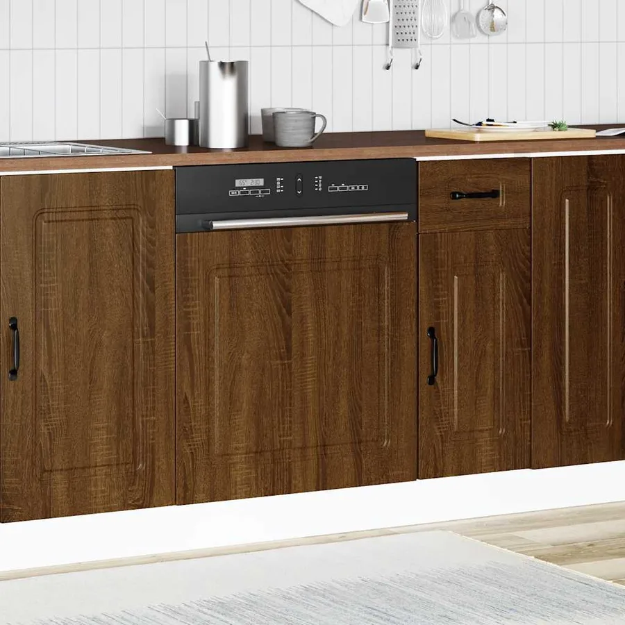 Panneau de lave-vaisselle Kalmar chêne marron 60x1,5x57 cm - 3