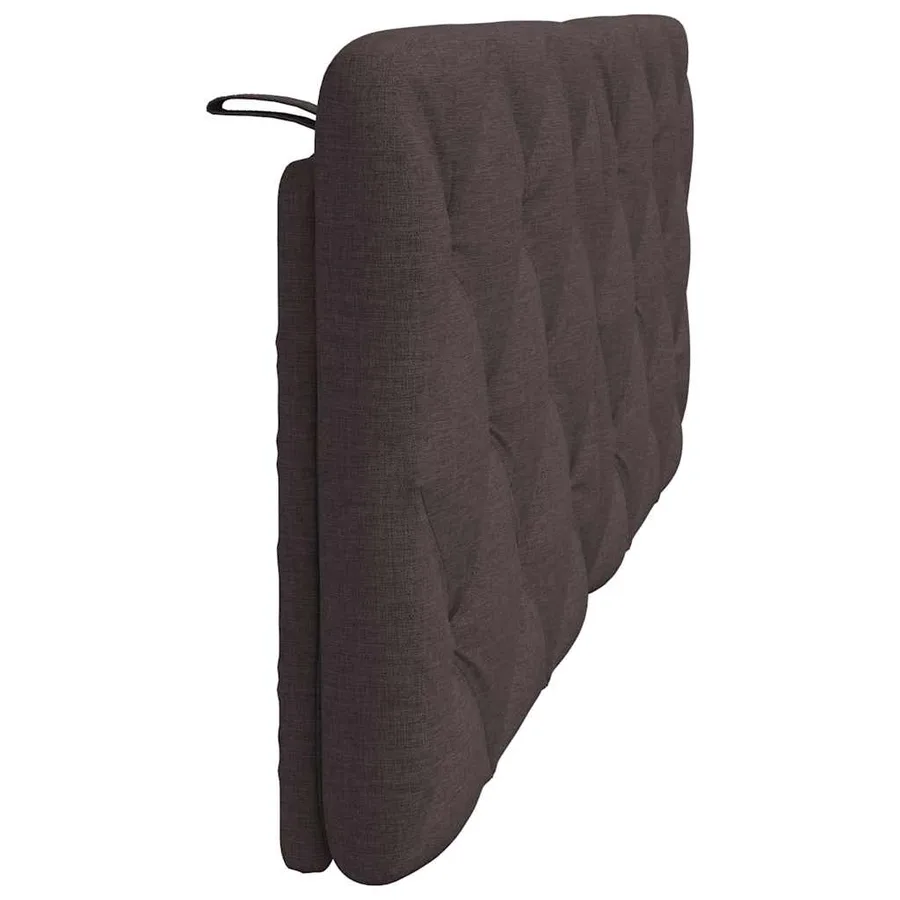 Coussin de tête de lit marron foncé 120 cm tissu - 5