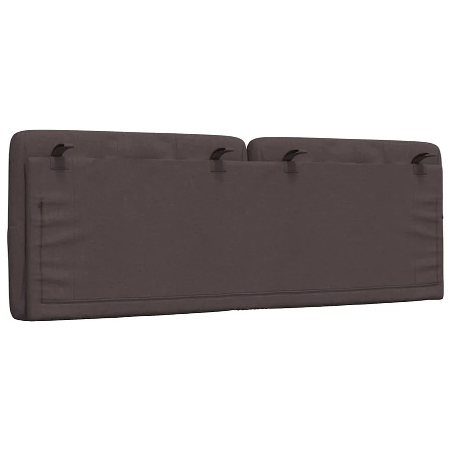 Coussin de tête de lit marron foncé 120 cm tissu - 6