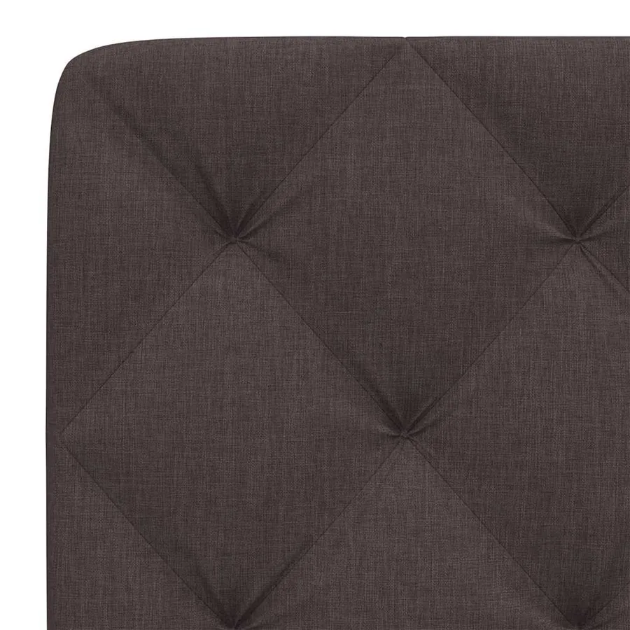 Coussin de tête de lit marron foncé 120 cm tissu - 7