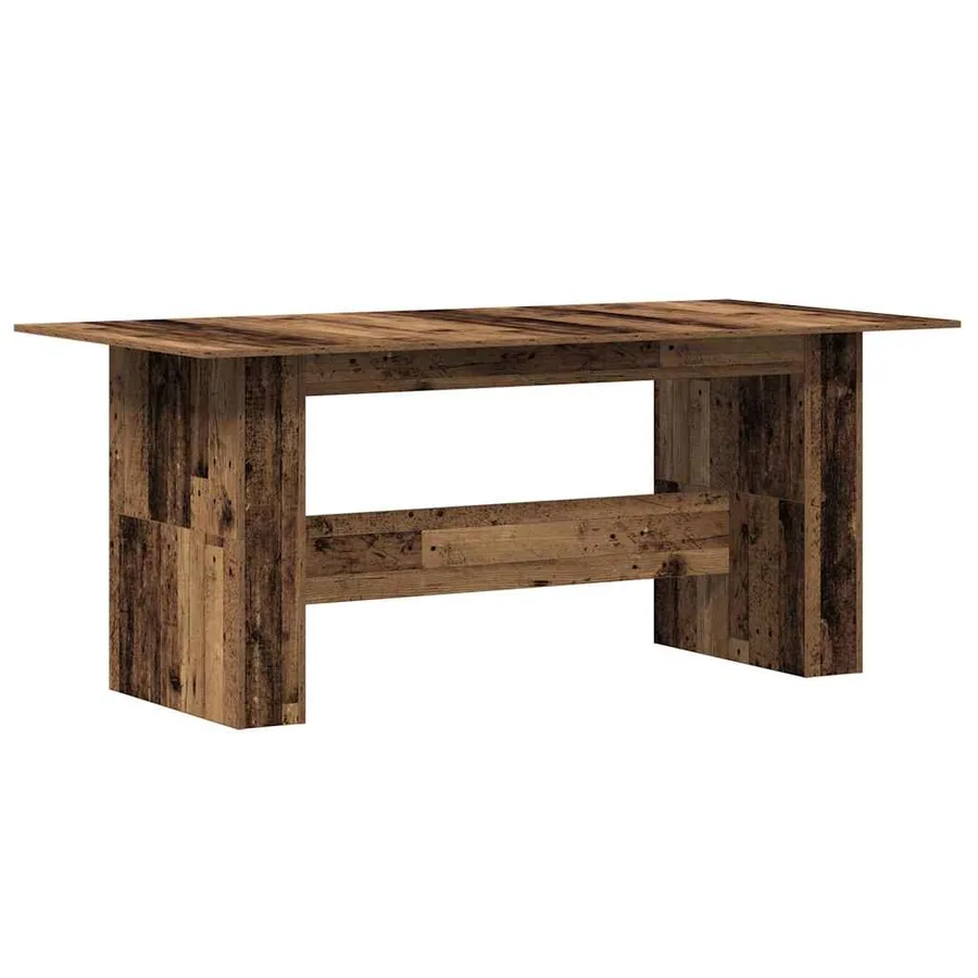 Table à manger vieux bois 180x90x76 cm bois d'ingénierie - 2