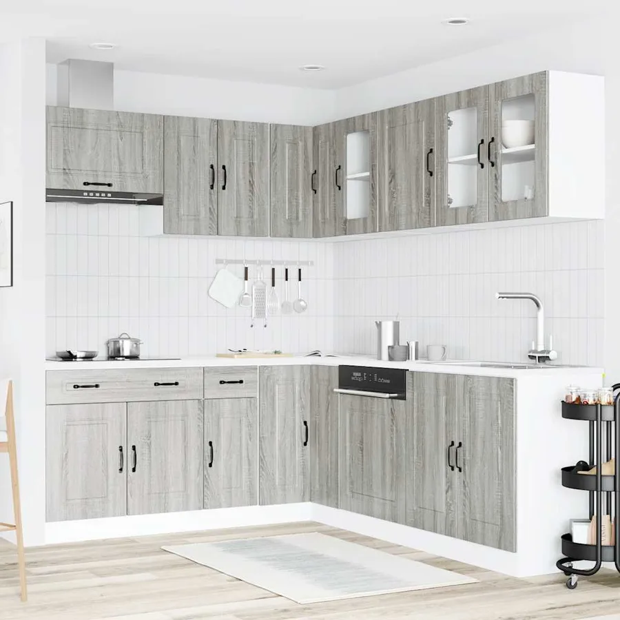 Ensemble d'armoires de cuisine 11 pcs Kalmar bois d'ingénierie - 3