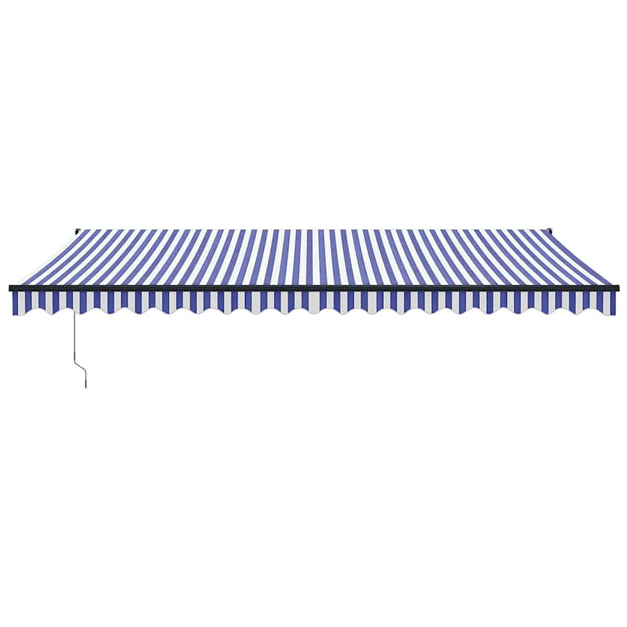 Auvent rétractable automatique bleu et blanc 5x3 m - 3