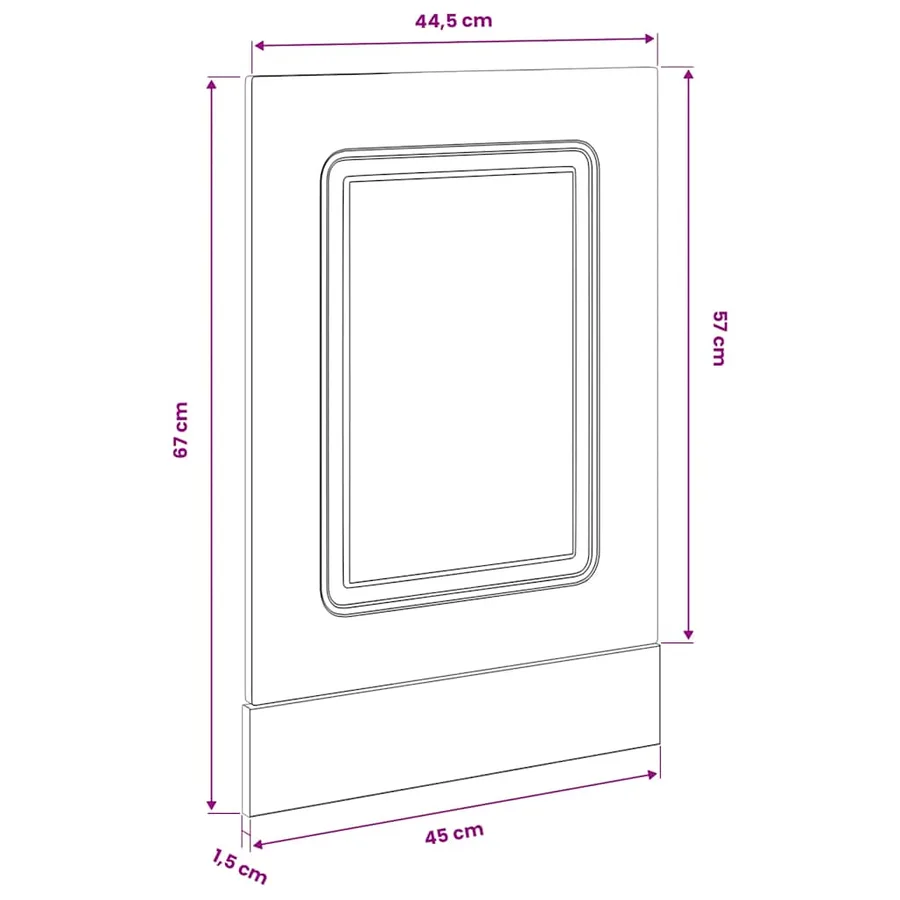 Panneau de lave-vaisselle Kalmar sonoma gris 45x1,5x57 cm - 8