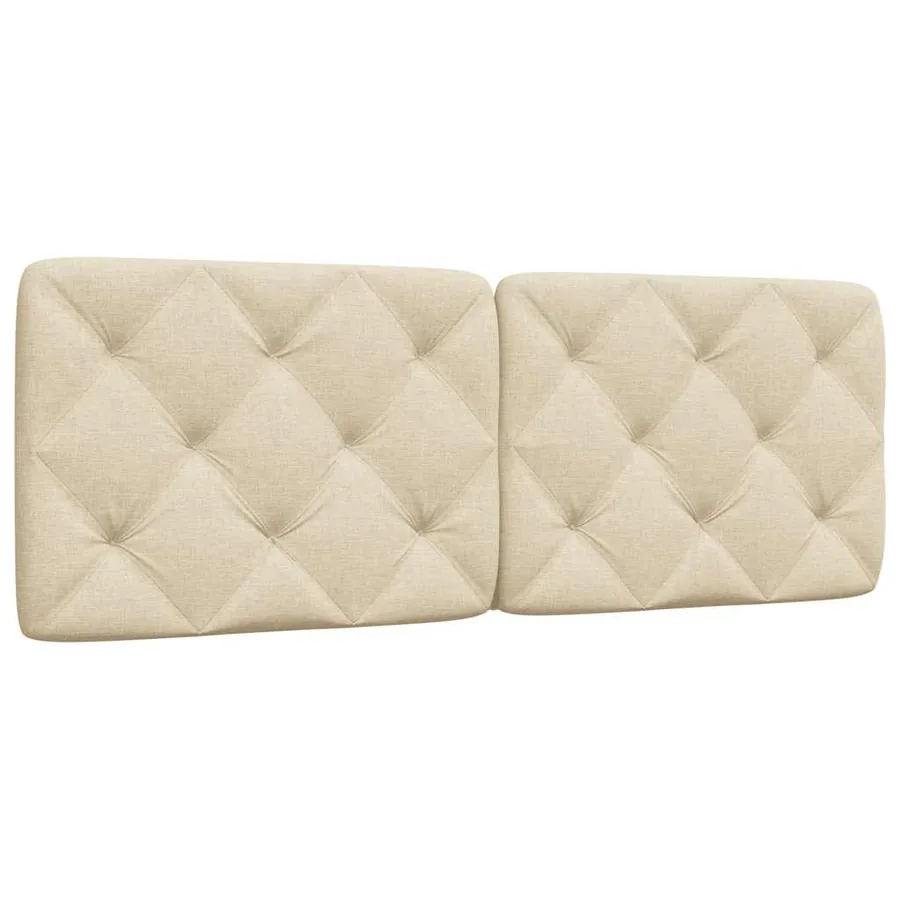 Coussin de tête de lit crème 120 cm tissu
