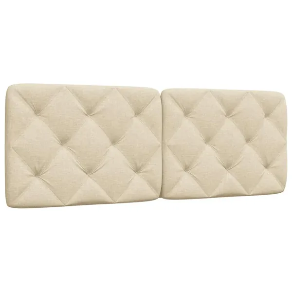 Coussin de tête de lit crème 120 cm tissu