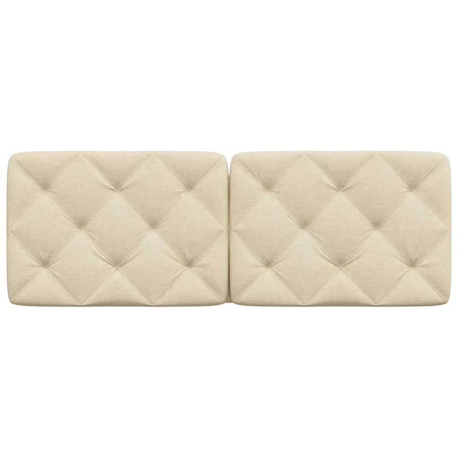 Coussin de tête de lit crème 120 cm tissu - 4