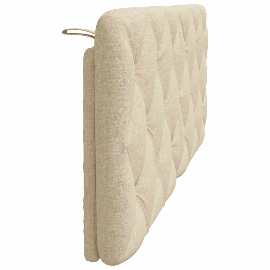 Coussin de tête de lit crème 120 cm tissu - 5