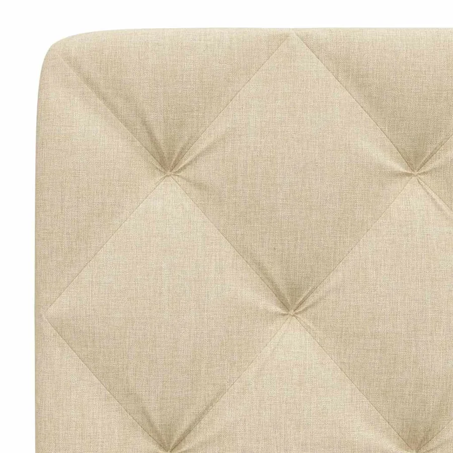 Coussin de tête de lit crème 120 cm tissu - 7