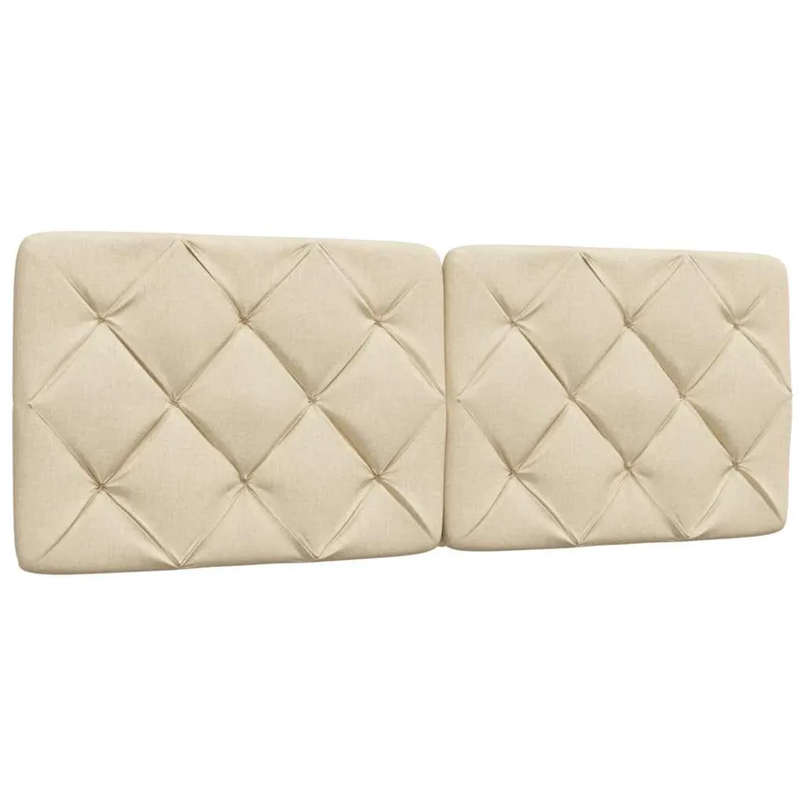 Lit avec matelas crème 120x200 cm tissu - 9