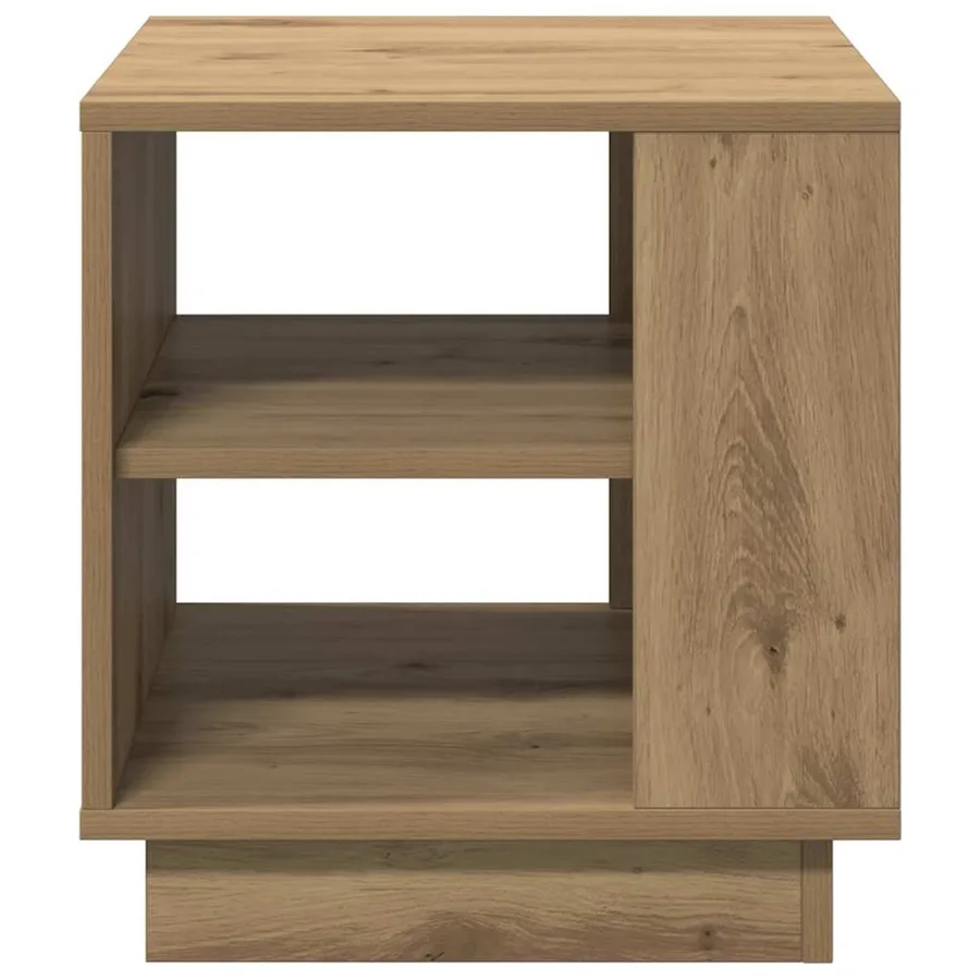 Table basse chêne artisanal 40x40x43 cm bois d'ingénierie - 4