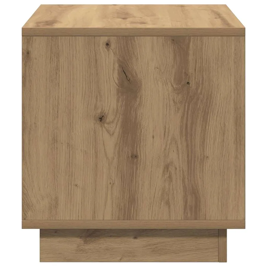 Table basse chêne artisanal 40x40x43 cm bois d'ingénierie - 6