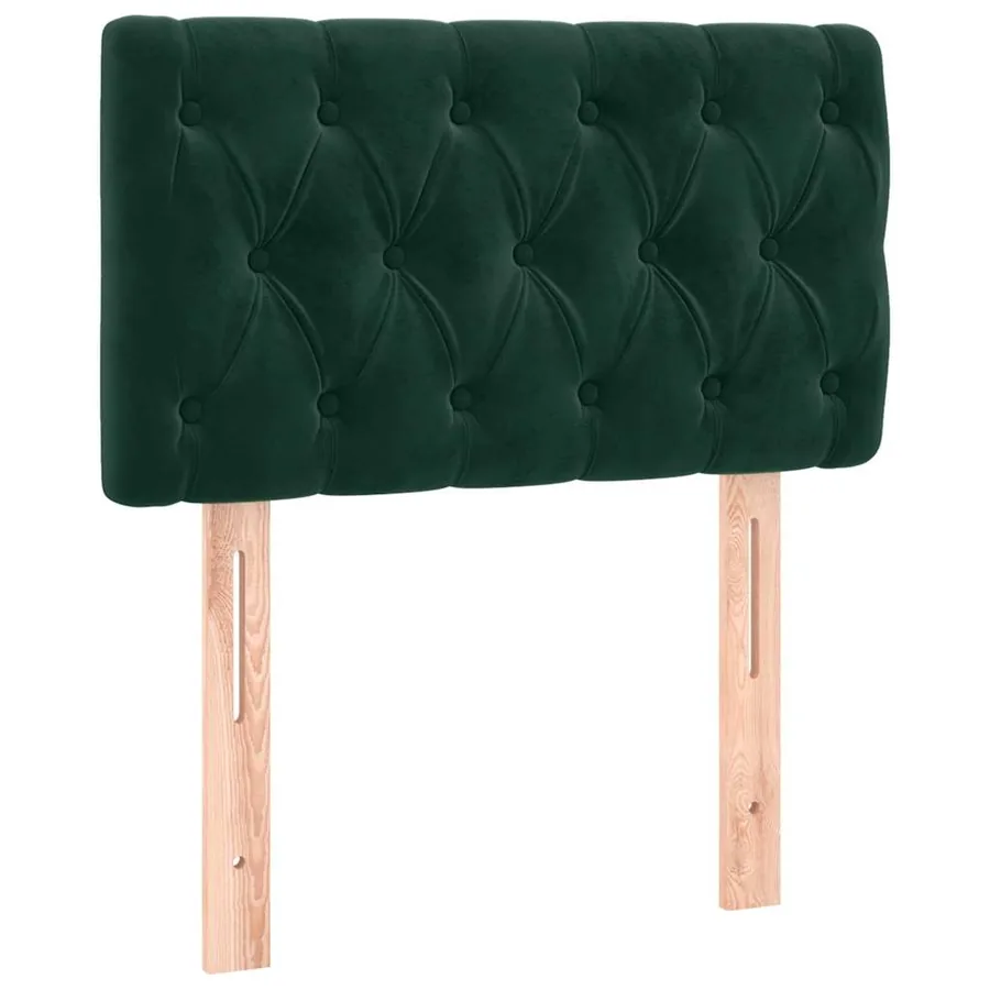 Sommier à lattes de lit et matelas Vert foncé 80x200 cm Velours - 6