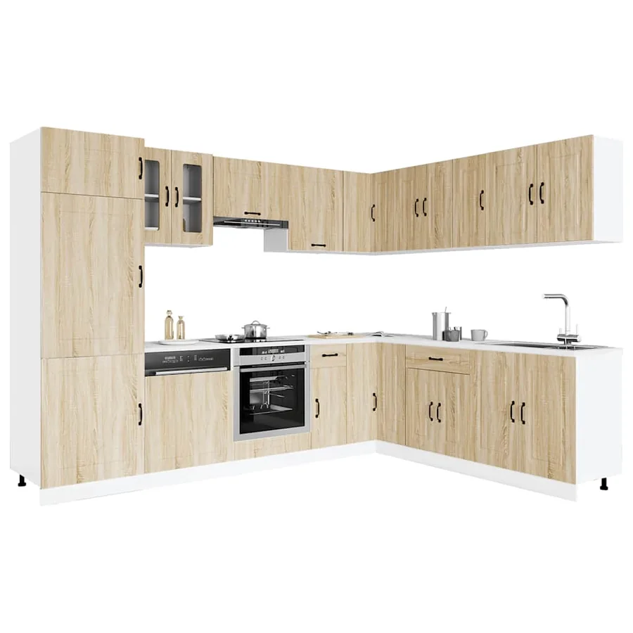 Ensemble d'armoires de cuisine 14 pcs Kalmar bois d'ingénierie