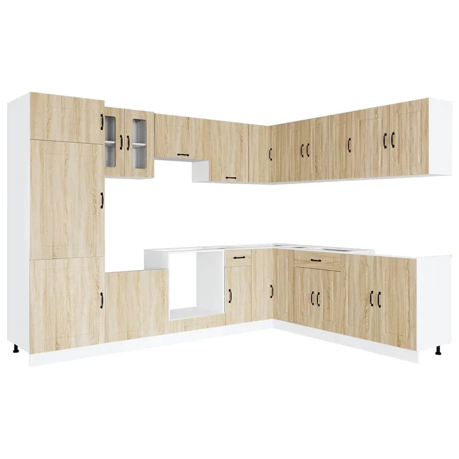 Ensemble d'armoires de cuisine 14 pcs Kalmar bois d'ingénierie - 2