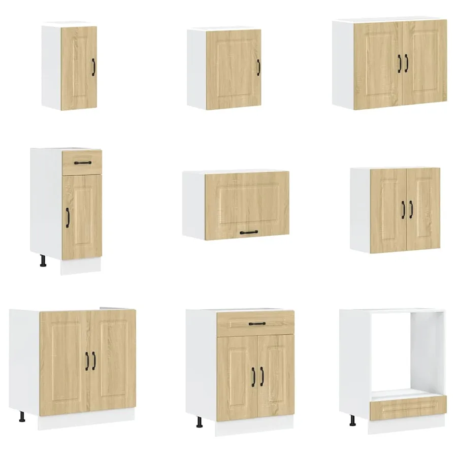 Ensemble d'armoires de cuisine 14 pcs Kalmar bois d'ingénierie - 4